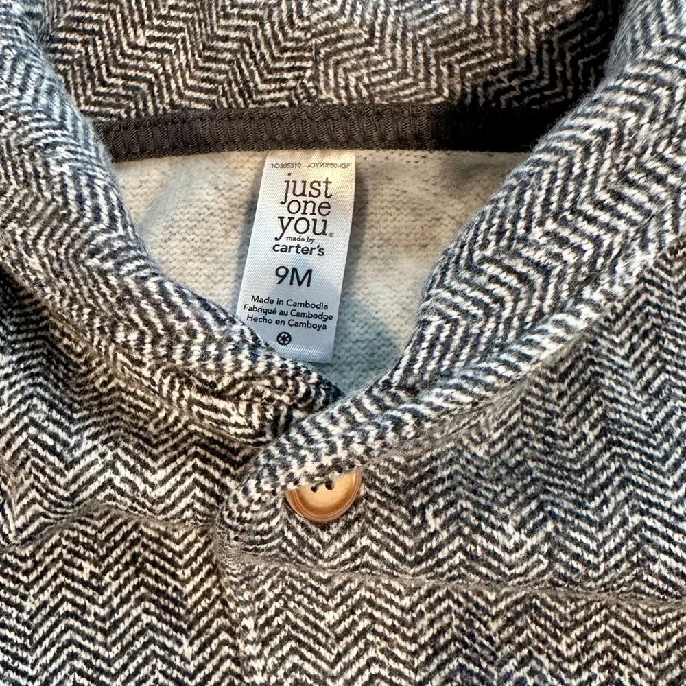 Carter's Navy and White Herringbone Set